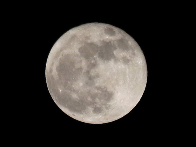 Der (noch fast) volle Mond im Bild