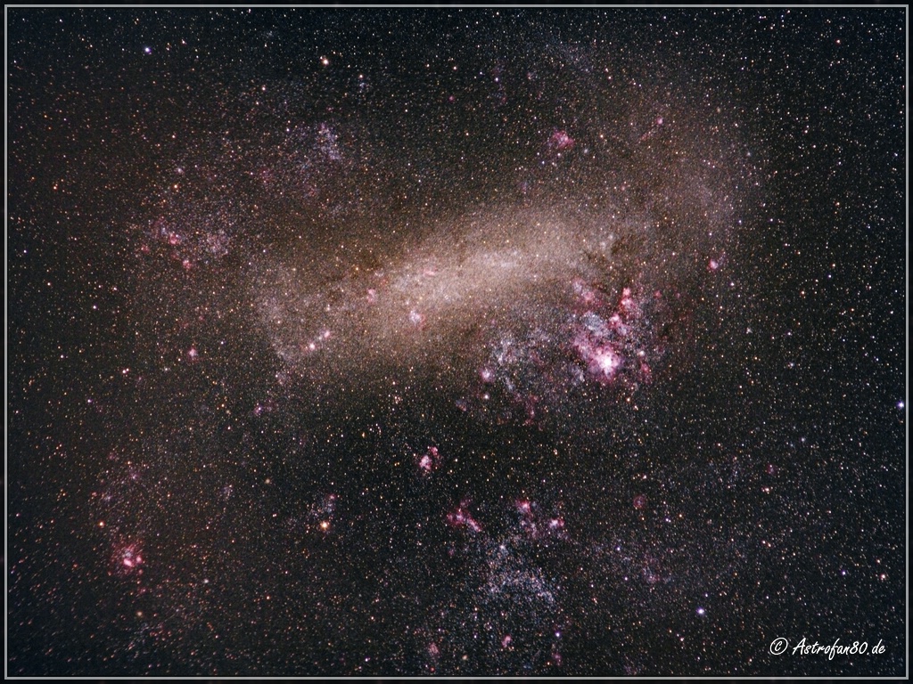 Magellansche Wolken, Eta Carinae und die Mühen der Bildbearbeitung