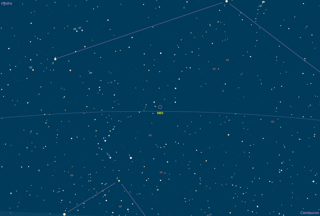 Aufsuchkarte Messier 83