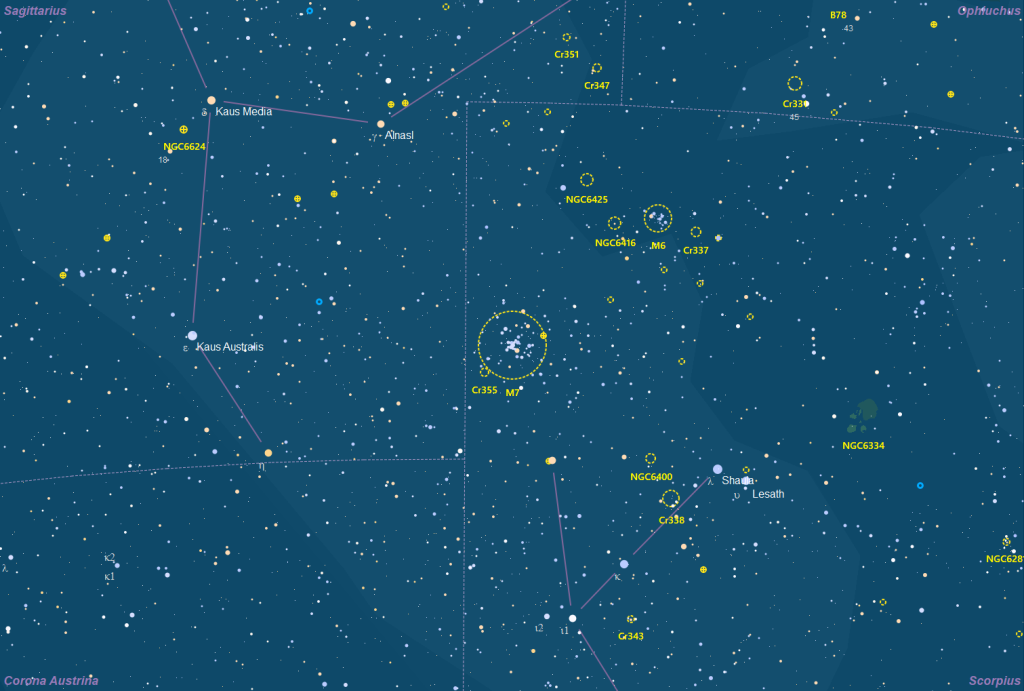 Aufsuchkarte Messier 7