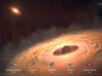 Illustration of moon-forming disc