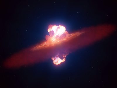 Artist’s impression of the initial shape of a supernova explos