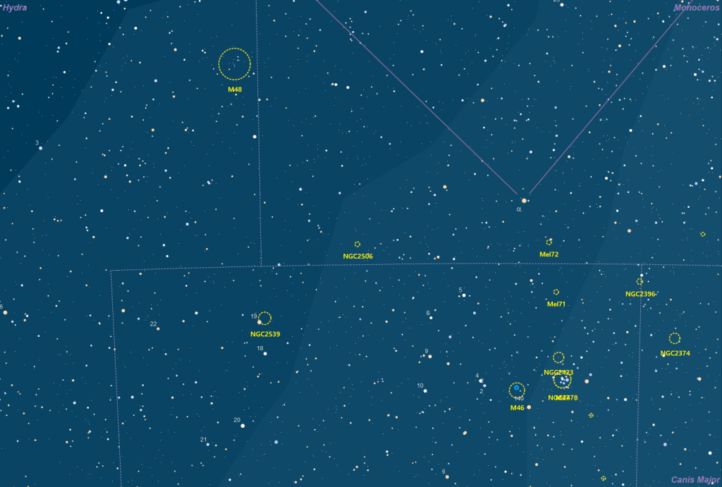 Aufscuchkarte NGC 2506