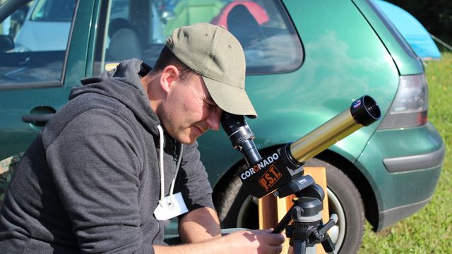 Beobachtung der Sonne im H-Alpha-Licht HTT2014-08