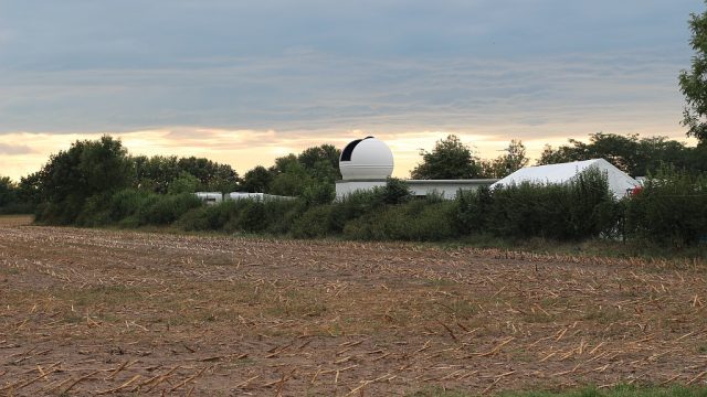 Die Elsterland-Sternwarte am Freitagabend HTT2015-2-07