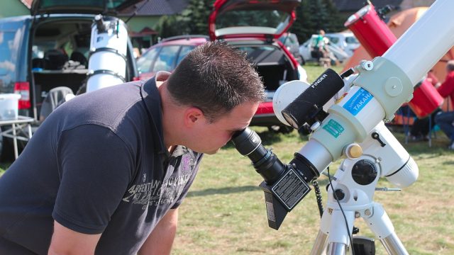 Der Autor bei der Sonnenbeobachtung HTT2015-3-2