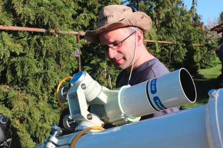 Stephan bei der Vorbereitung Merkurtransit-08