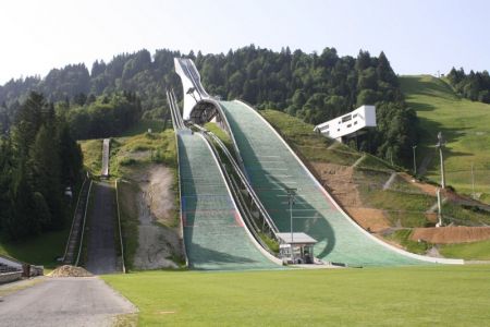Die Olympiaschanze in Garmisch Partenkirchen urlaub2009-10