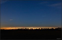 NLC Display zur lokalen Mitternacht